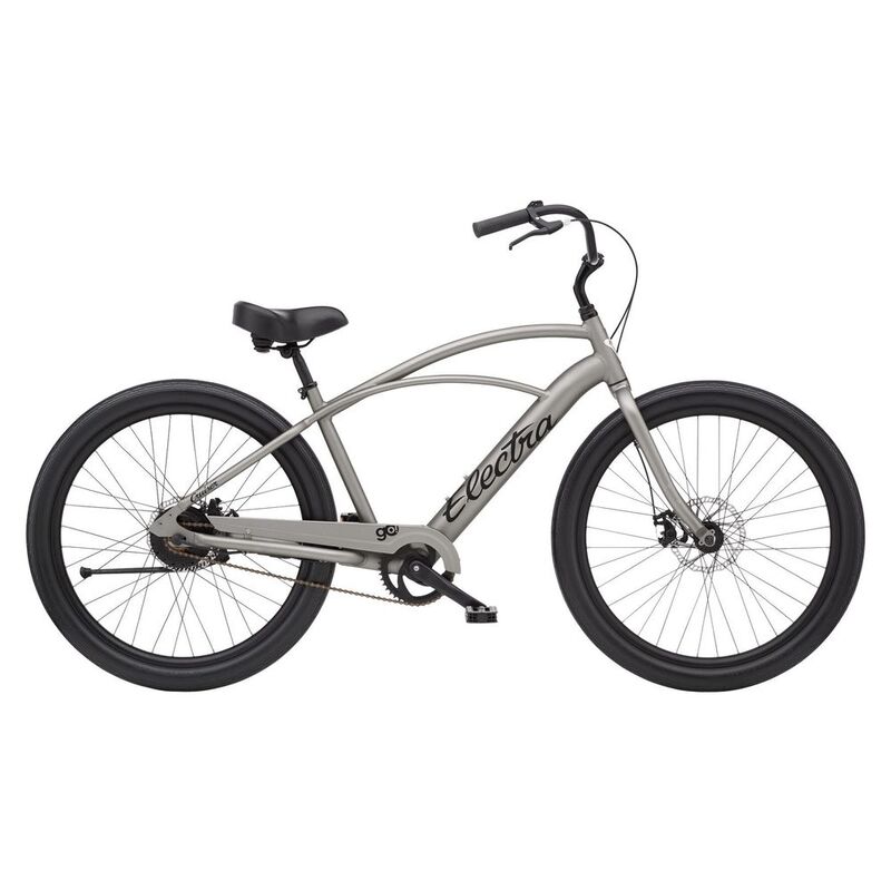 Electra Men's E-Bike Cruiser Go! Matte Titanium 27.5"