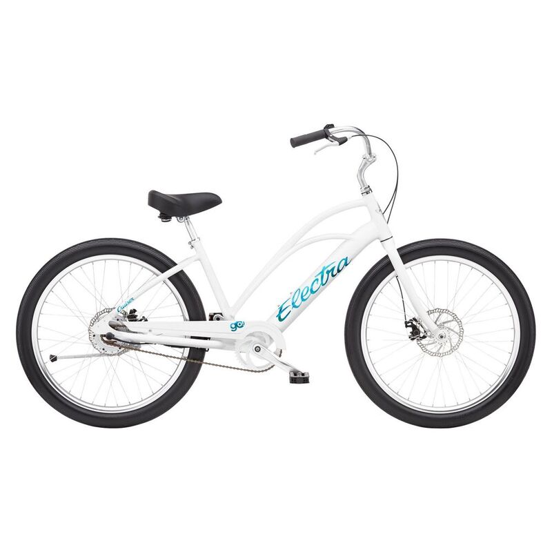 Electra Women's E-Bike Cruiser Lux Go! Step-Thru White 26"