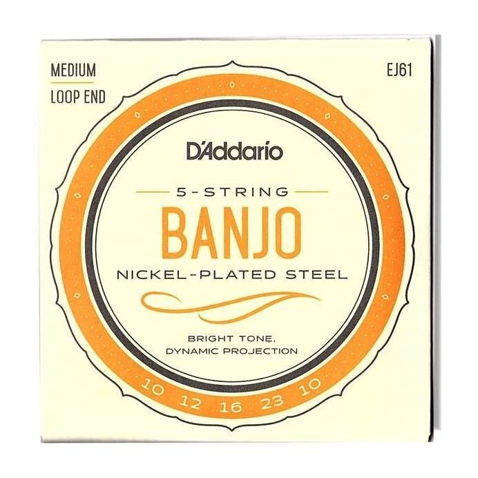 D'Addario 5-String Banjo Nickel - Medium