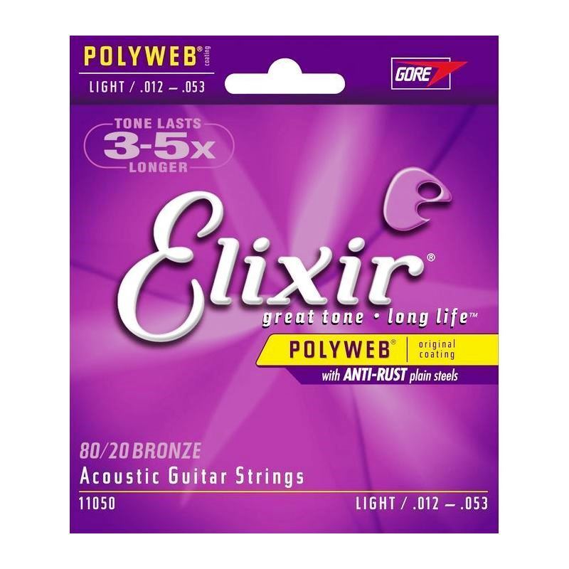 Elixir Acoustic Guitar Strings Polyweb Light