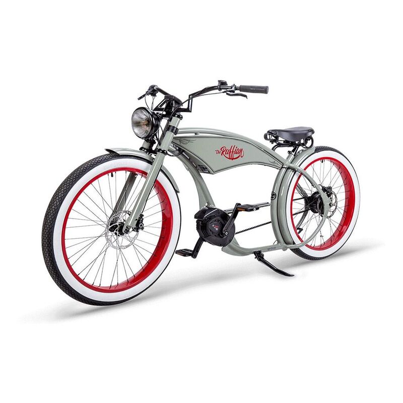 Ruff Men's E-Bike The Ruffian Bosch Cx 500 Wh Gates Cement Grey 26"