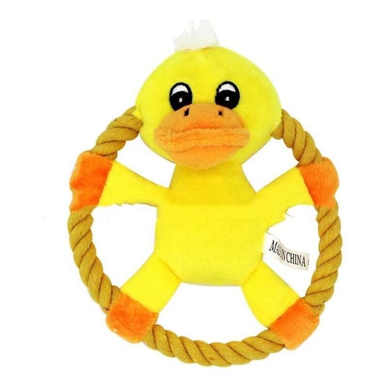 Nutrapet Plush Pet Squeakz Spinnnerz Ducky / Piggy / Beary Dog Toy - Multicolor (Includes 1)