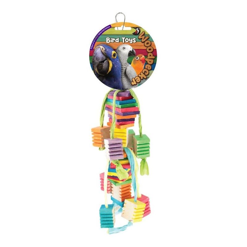 Nutrapet Woodpecker Bird Toy Climbing Block 40 x 10 cm