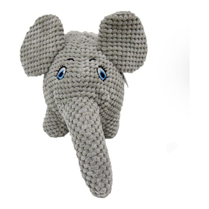 Nutrapet Plush Pet Elephant Dog Toy - Grey 1pc