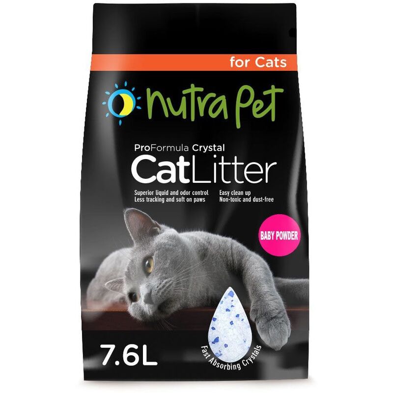 NutraPet Cat Litter Silica Gel 7.6L Baby Powder Scent