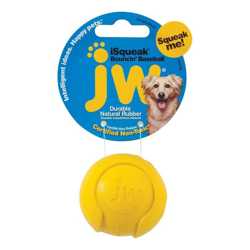 JW Isqueak Bouncin' Baseball Small - Mulitcolor (Includes 1)