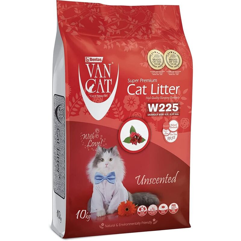 Van Cat White Bentonite Clumping Cat Litter - Natural 10 Kg