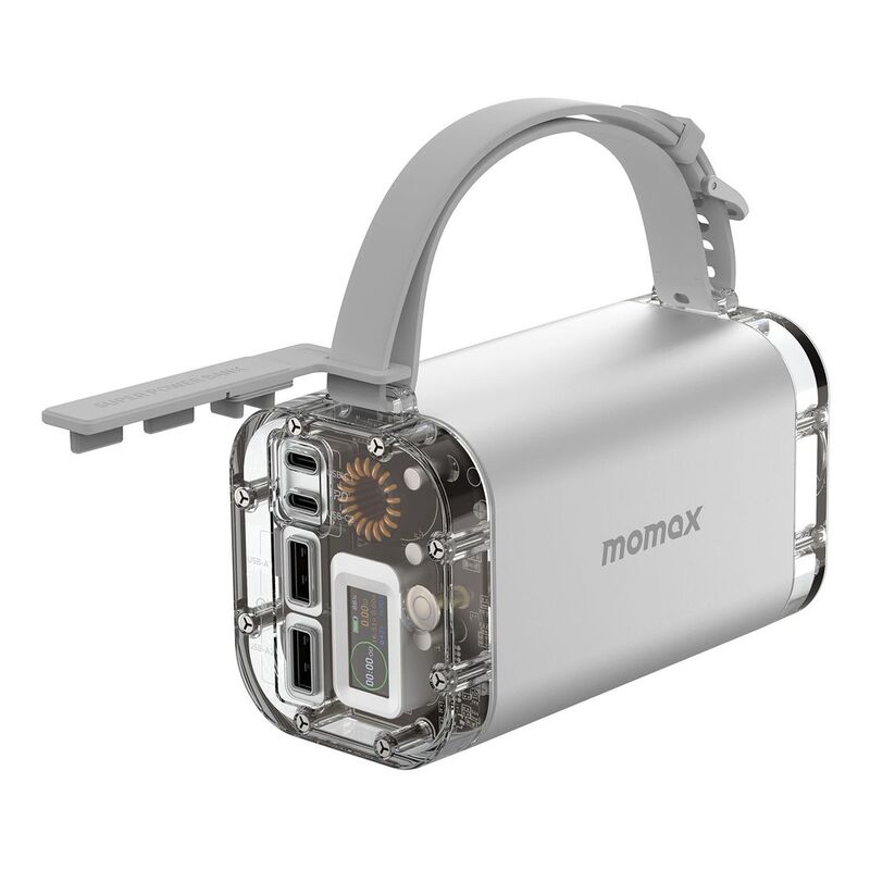 Momax iPower Stone Mini 100W Portable Power Station - Silver