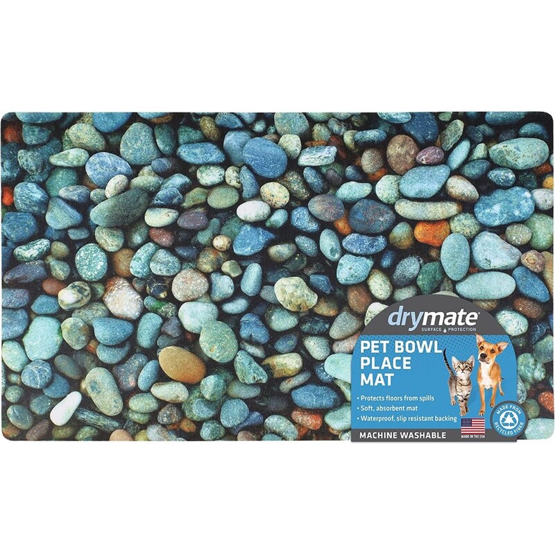 Drymate Pet Bowl Placemat River Rock 12 x 20 inch/30 cm x 50 cm