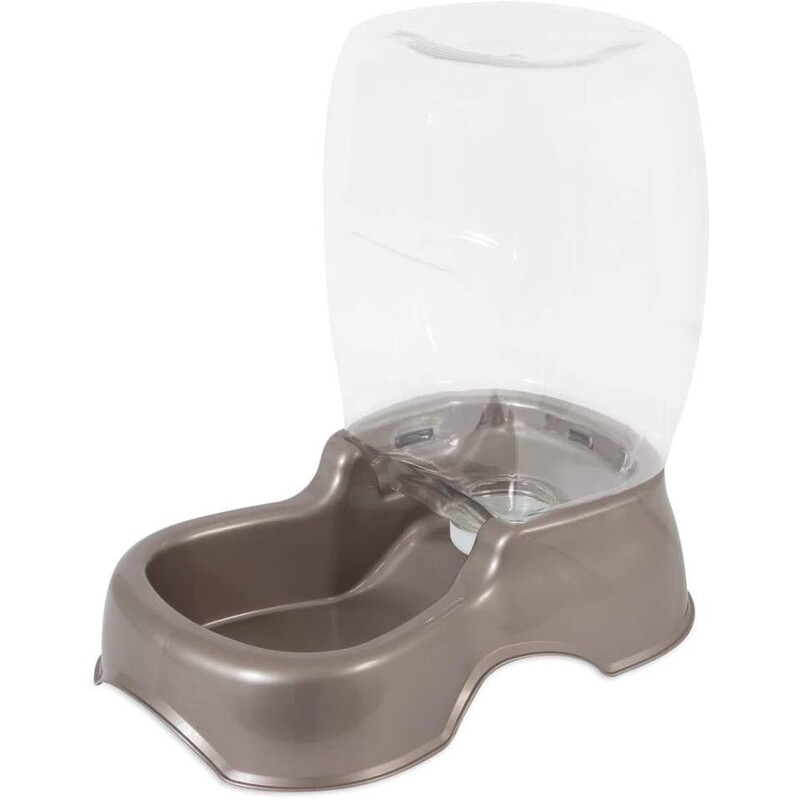 Petmate Pet Cafe Waterer Cat and Dog Water Dispenser 4 Sizes - 3 Gal - Pearl Tan