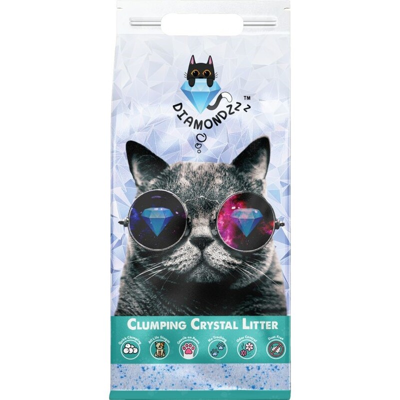 Nutrapet Diamondzzz Clumping Cat Litter Silica Gel Unscented - 2.7Kg