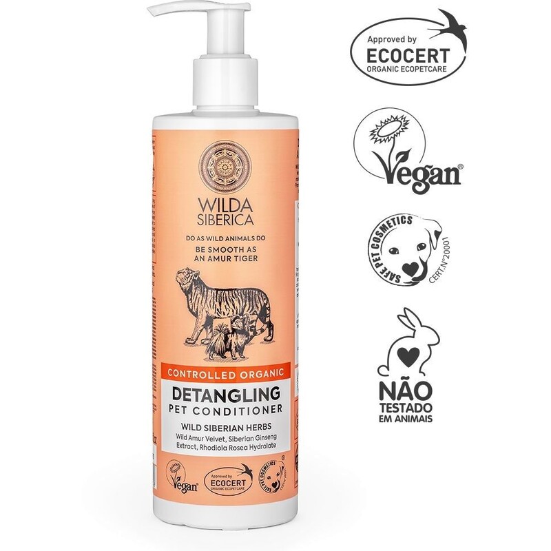 Wilda Siberica Controlled Organic - Natural & Vegan Detangling Pet Conditioner - 400 ml