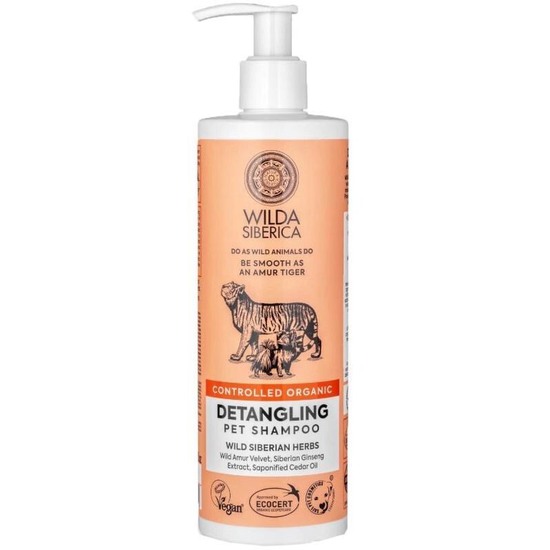 Wilda Siberica Controlled Organic - Natural & Vegan Detangling Pet Shampoo - 400 ml