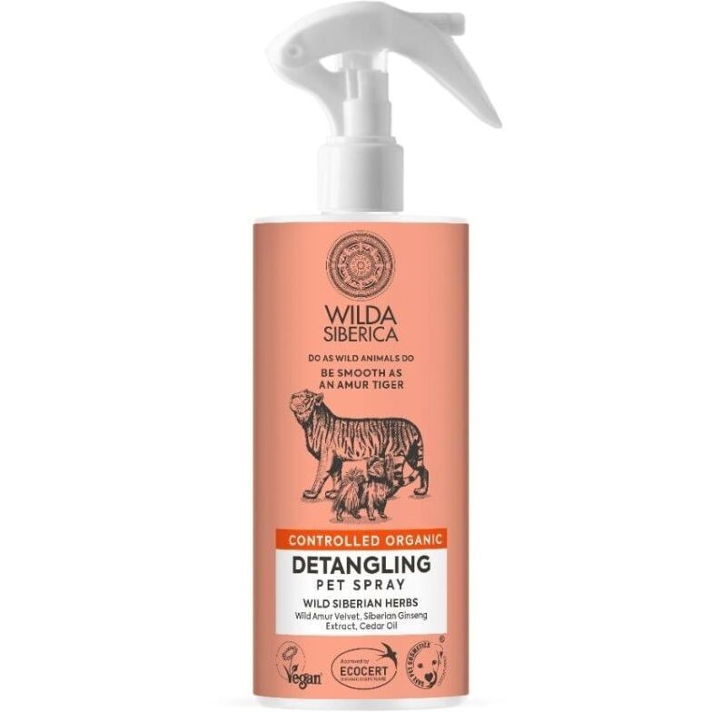 Wilda Siberica Controlled Organic - Natural & Vegan Detangling Pet Spray - 250 ml
