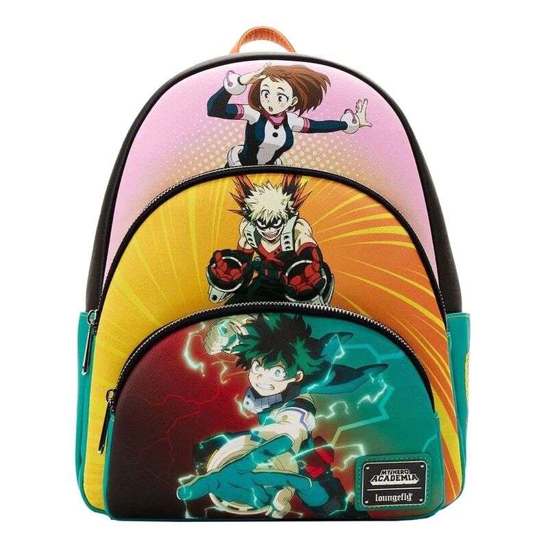 Loungefly My Hero Academia Triple Pocket Scene Mini Leather Backpack