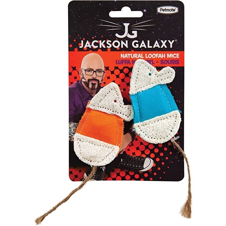 Jackson Galaxy 32444 Natural Loofa Cat Toys-Bird & Fish (2 Pack) 32445