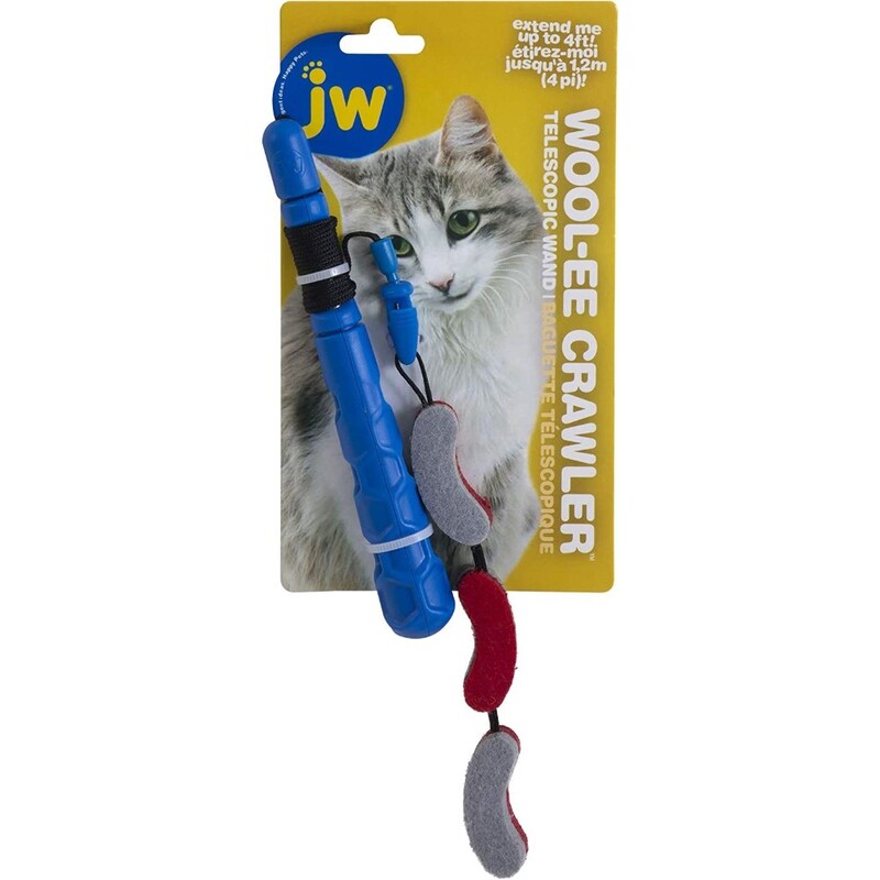 Jw Pet Cat Telescopic Wool-Ee Crawler Wand