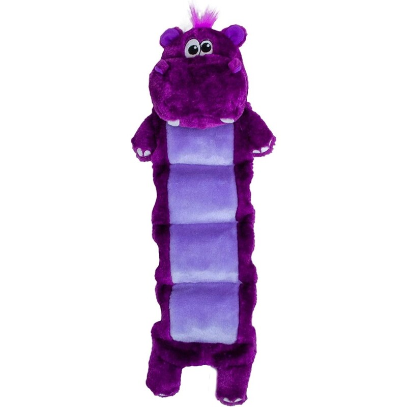 Outward Hound Squeaker Palz Invincibles Squeaker Plush Dog Toy By Outward Hound - 5 Squeakers - Hippo