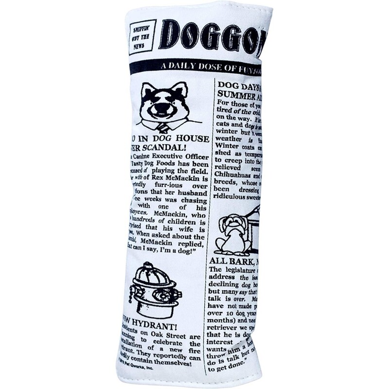 Pet Qwerks Ruff House Pet Newspaper Dog Toy with Squeaker 10 Inch