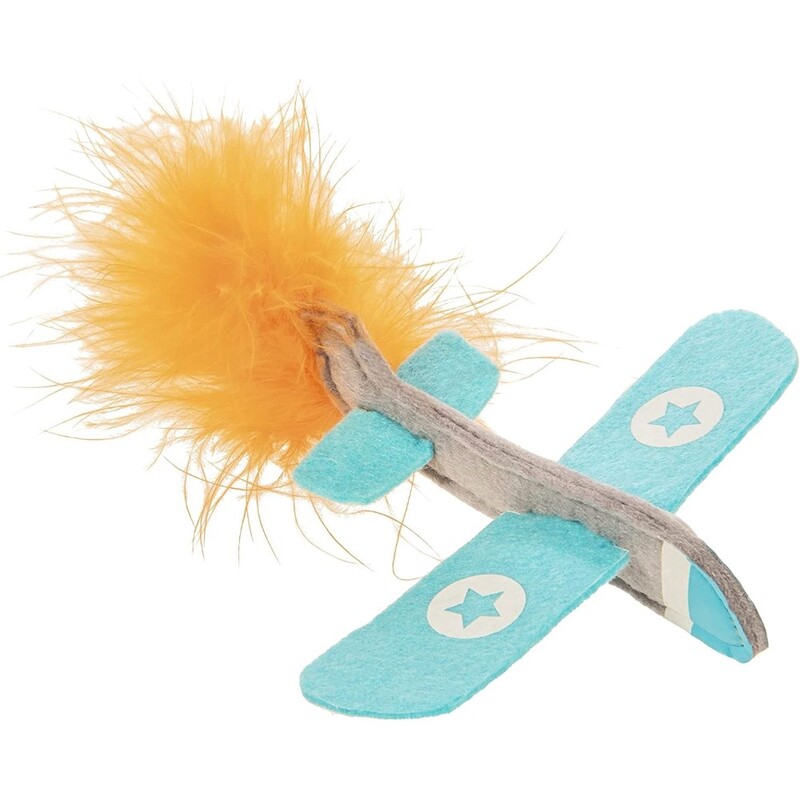 Petlinks Felty Flyer Soft Plush Catnip & Silvervine Launcher Cat Toy