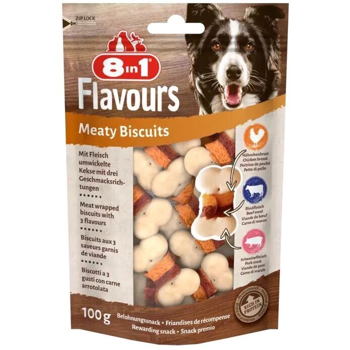 8IN1 Flavours Meaty Biscuit 100mg 32 XL