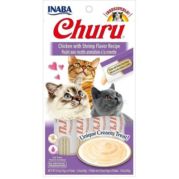 Inaba Churu Chicken with Shrimp 56 G/4 Sticks Per Pack