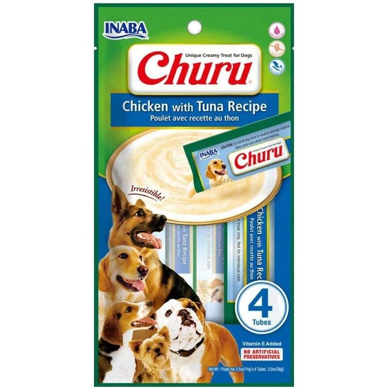 Inaba Churu Chicken with Tuna Recipe 56G/4 Sticks Per Pack