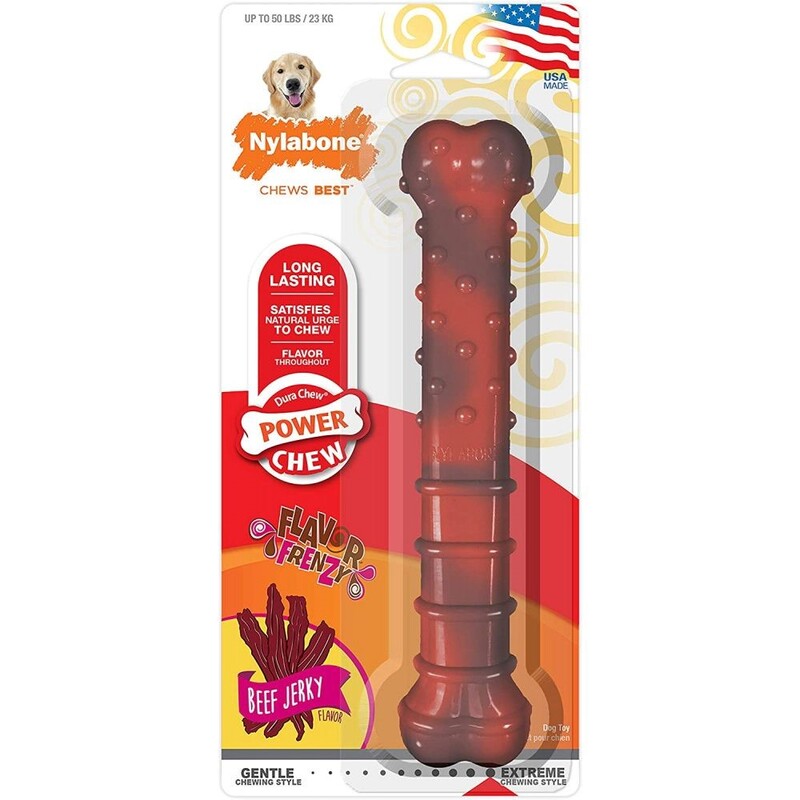 Nylabone Flavor Frenzy Beef Jerky Pet Ridges & Nubs