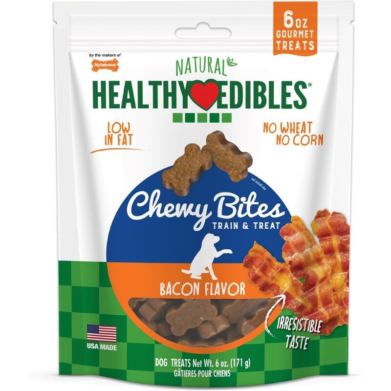 Nylabone Healthy Edibles Chewy Bites Bacon Flavor 6 Oz