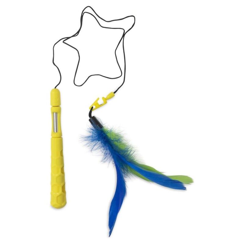 Petmate Jw Cat Telescopic Fluttery Feather Wand