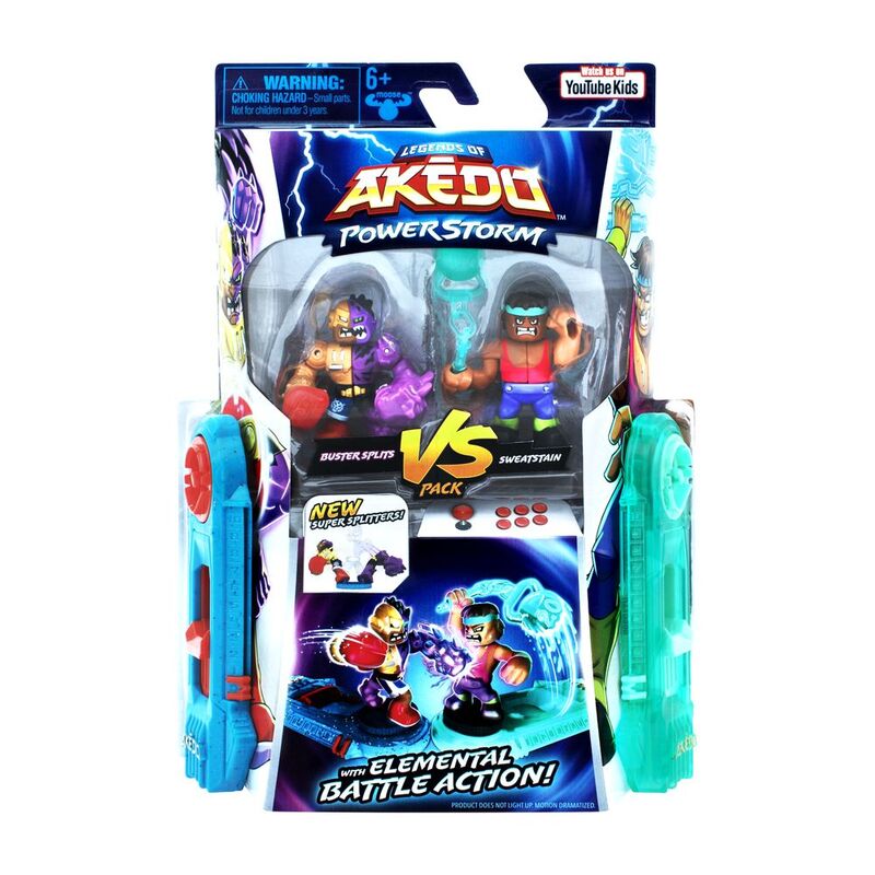 Legends Of Akedo Powerstorm Buster Splits Vs Sweatstain Versus Pack 15195