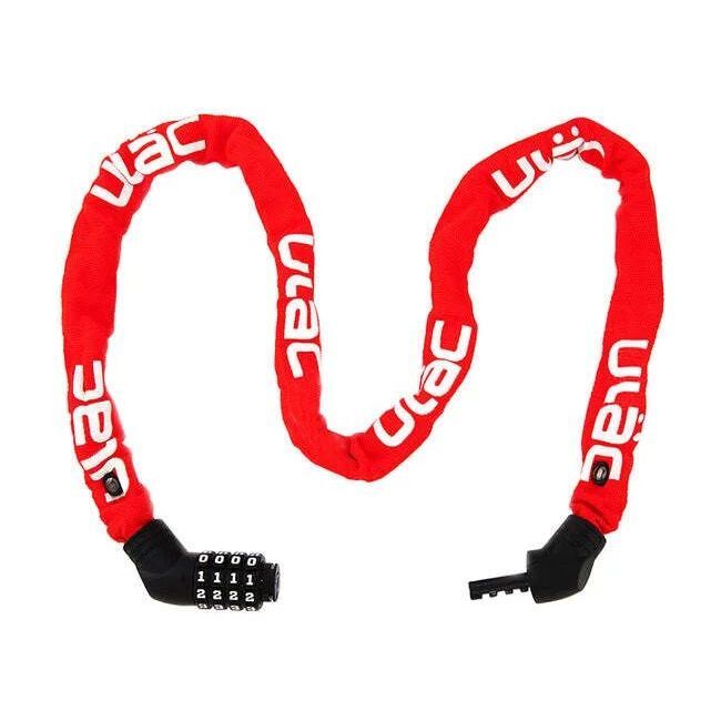 Ulac Street Fighter Steel Chain Lock Combo Red