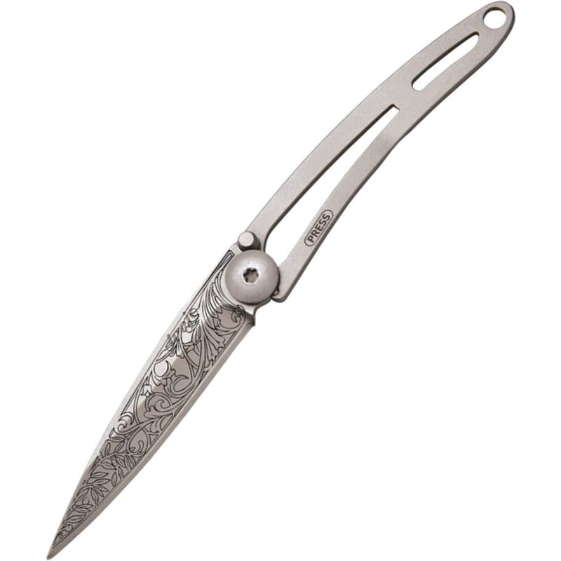 Deejo 15G Pocket Knife - Art Nouveau (Black)