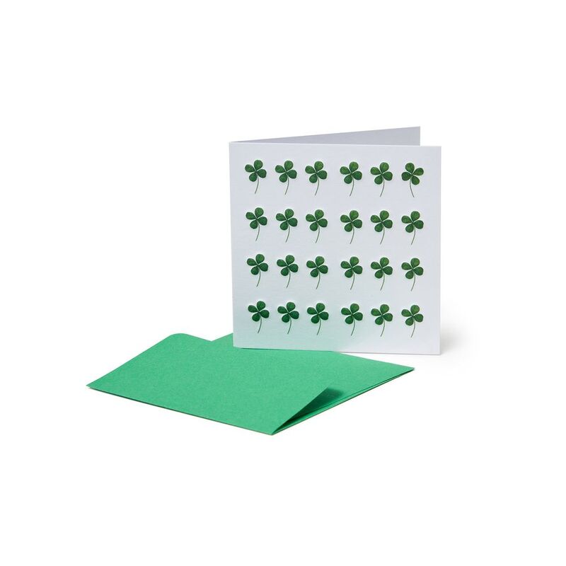 Legami Greeting Card - Small - Four Leaf (7 x 7 cm)