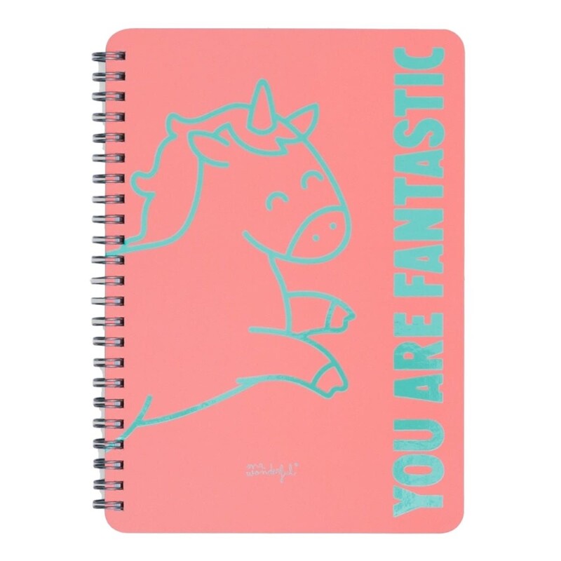 Mr Wonderful A4 Notebook Unicorn Pink - You Are Fantastic