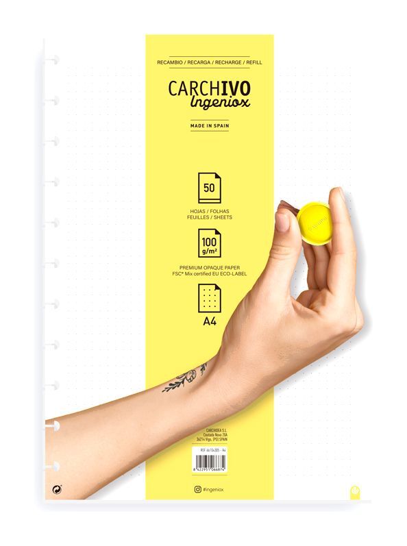 Carchivo Dots A4 Paper Refills for Ingeniox Notebooks