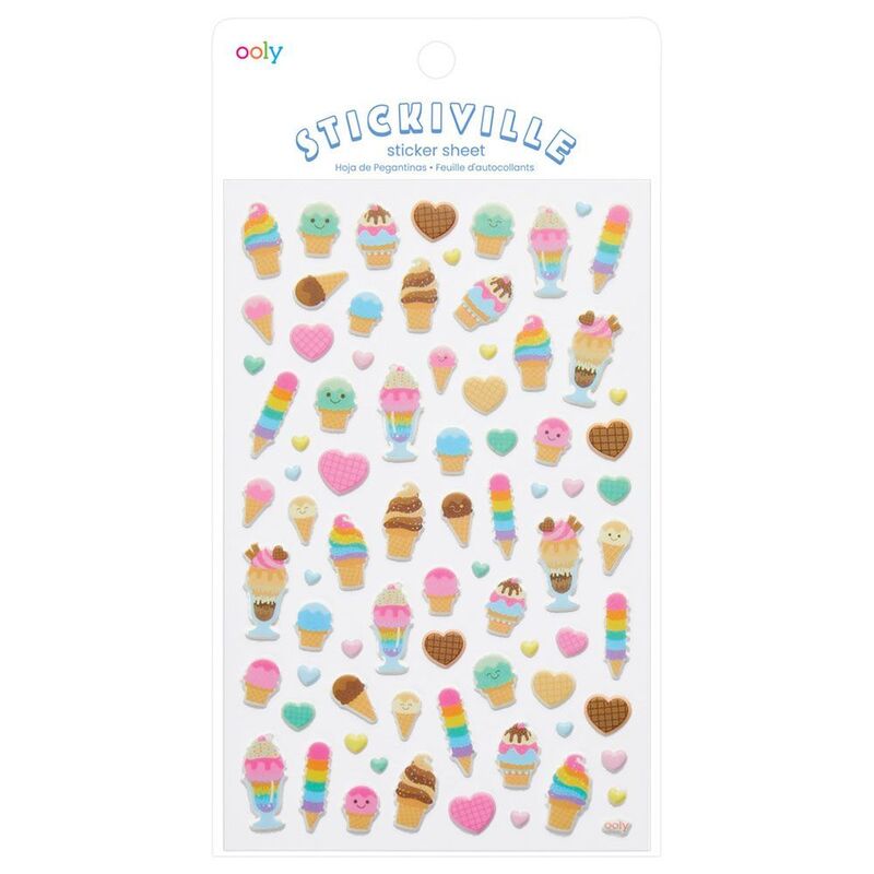 OOLY Stickiville Stickers - Standard - Ice Cream Dream