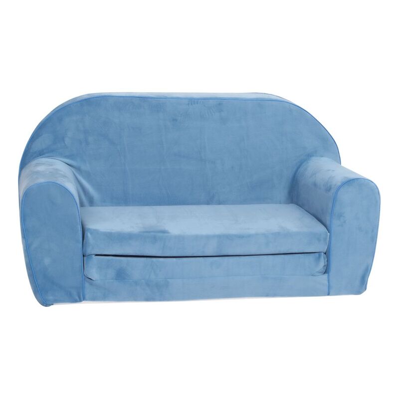 Delsit Blue Velvet Double Sofa