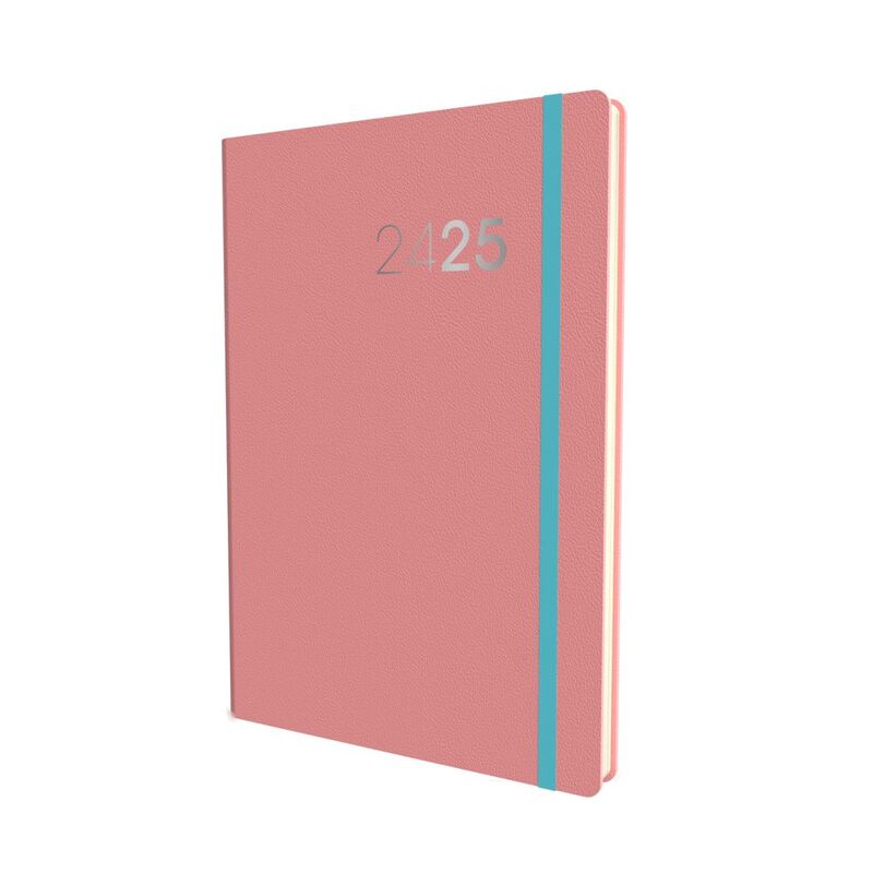 Collins Debden Legacy Academic July 2024 - July 25 A5 Week To View Mid Year Diary Planner School/ College/ University Term Journal - Pink - CL53M.5...