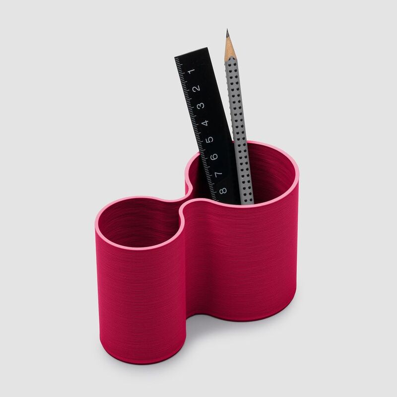 bFRIENDS Duo Pot Stationery Bin - Raspberry