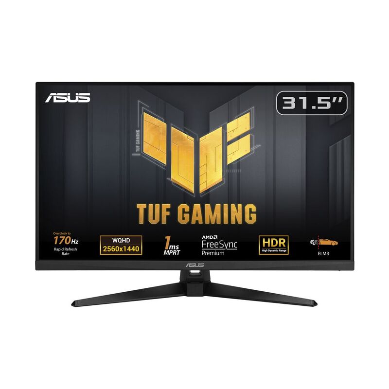 ASUS TUF Gaming VG32AQA1A Gaming Monitor  - 32-Inch (31.5 Inch Viewable) (QHD - 2560 x 1440) (Overclock To 170Hz/ Above 144Hz)