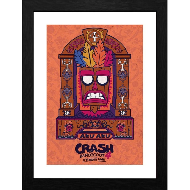 GB Eye Crash Bandicoot Framed Collector's Print "Aku Aku" (30 x 40 cm)