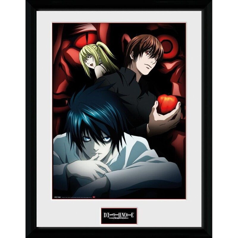 GB Eye Death Note Framed Collector's Print "Light, L and Misa" (30 x 40 cm)