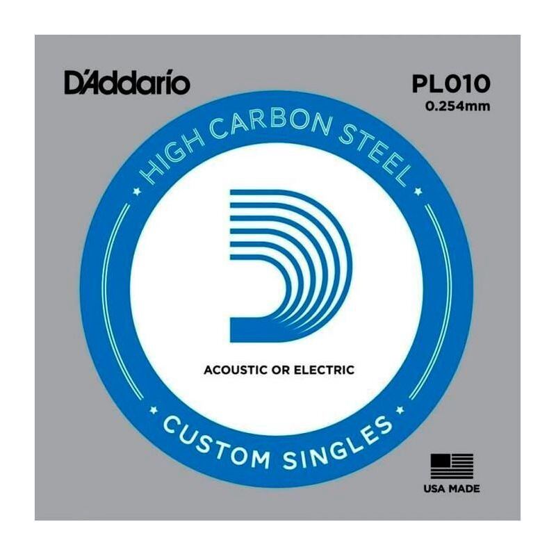 D'Addario Single Plain Steel 010
