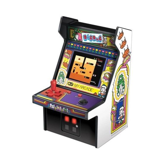 My Arcade Collectible Retro Dig Dug Micro Player White/Black (6.75-inch)