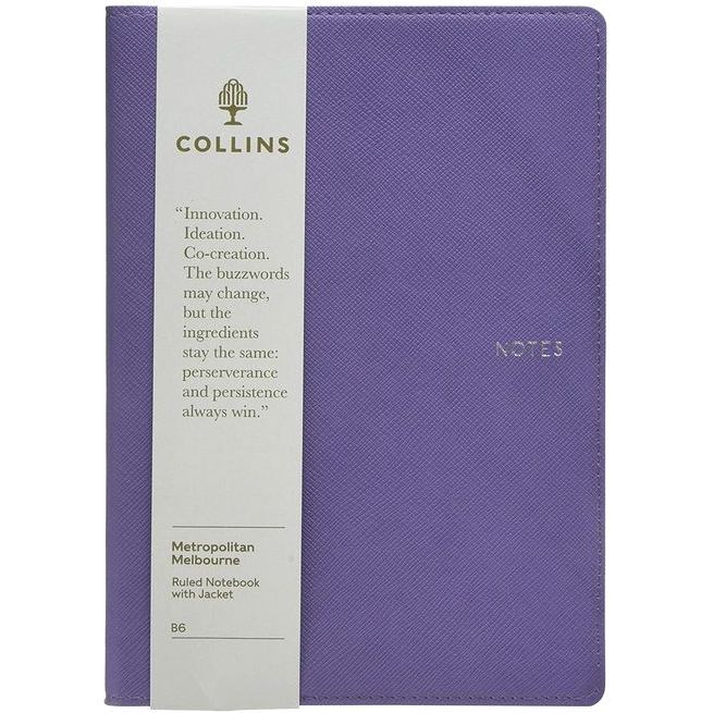 Collins Metropolitan Melbourne Ruled B6 Notebook - Lilac