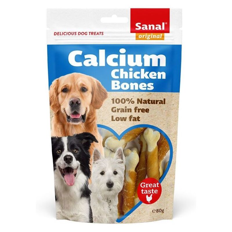 Sanal Dog Calcium Chicken Bones 80g