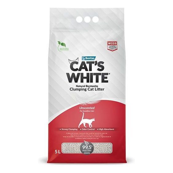 Cat's White Clumping Cat Litter 5L Natural