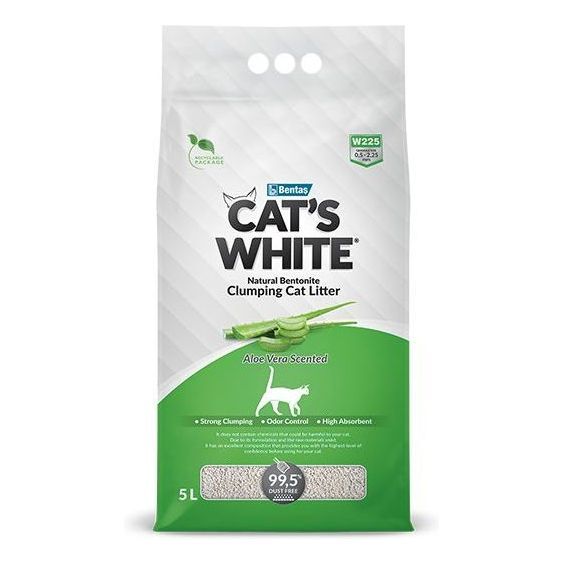 Cat's White Clumping Cat Litter 5L Aloe Vera Perfumed
