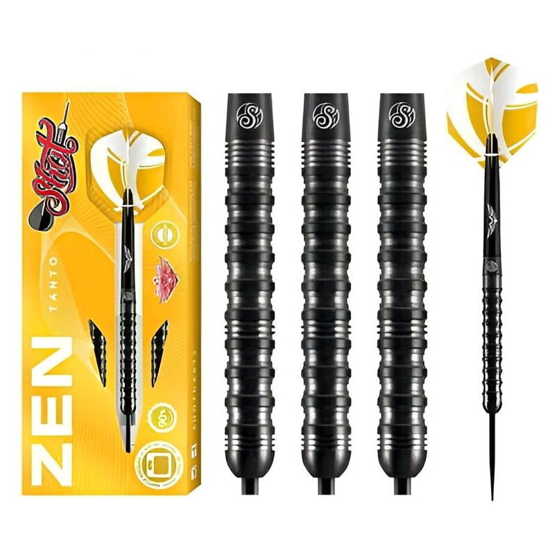 Shot Darts Zen Tanto 90% Tungsten Steel Tip Dart Set 24gm